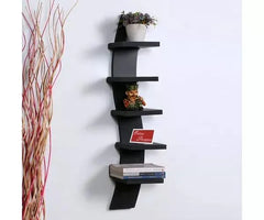 Wooden Floating MDF 5 Nivel Wall Shelves - Wooden Twist UAE