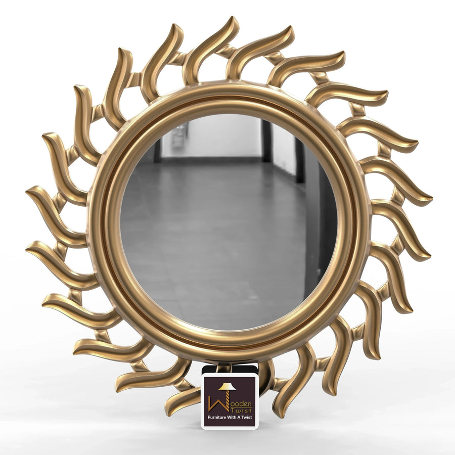 Intricately Hand-Carved, Golden Finish