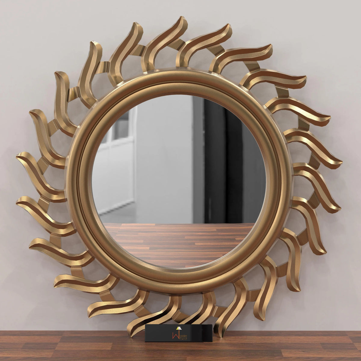 Subir Hand Carved Wall Mirror Frame - Wooden Twist UAE