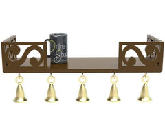 Bell Floating Wall Shelf (Brown) - Wooden Twist UAE