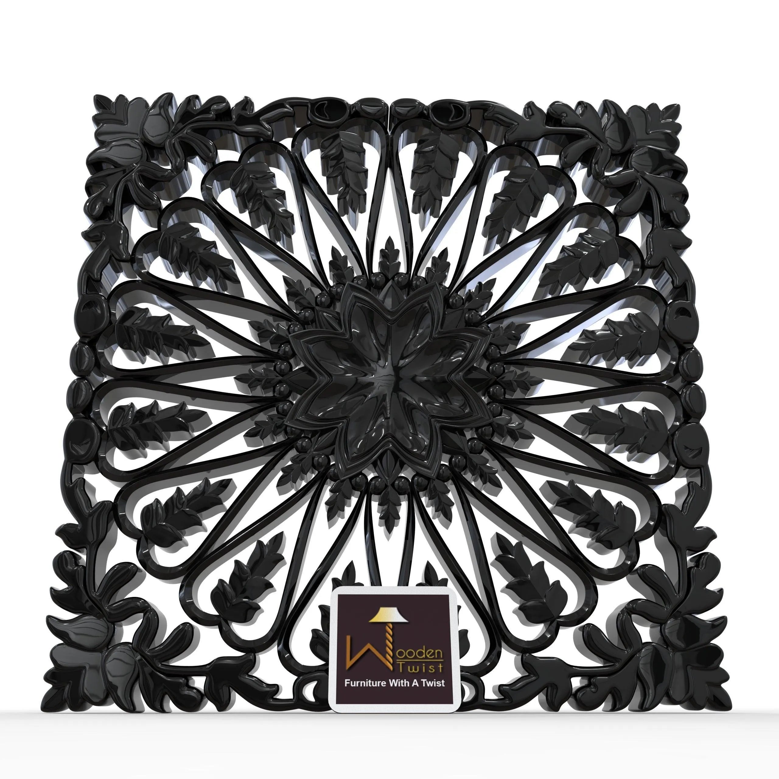 Chic Wood Hand Carved Wall Panel - Wooden Twist UAE