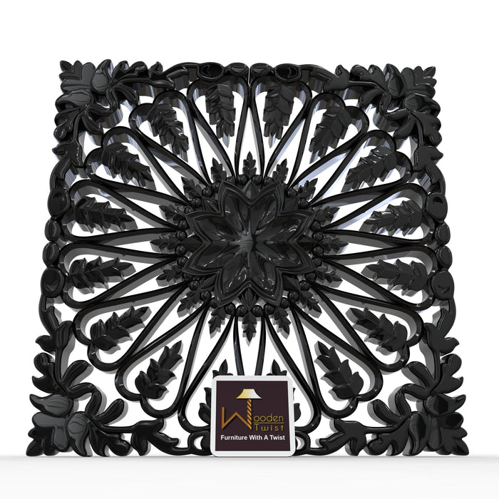 Chic Wood Hand Carved Wall Panel