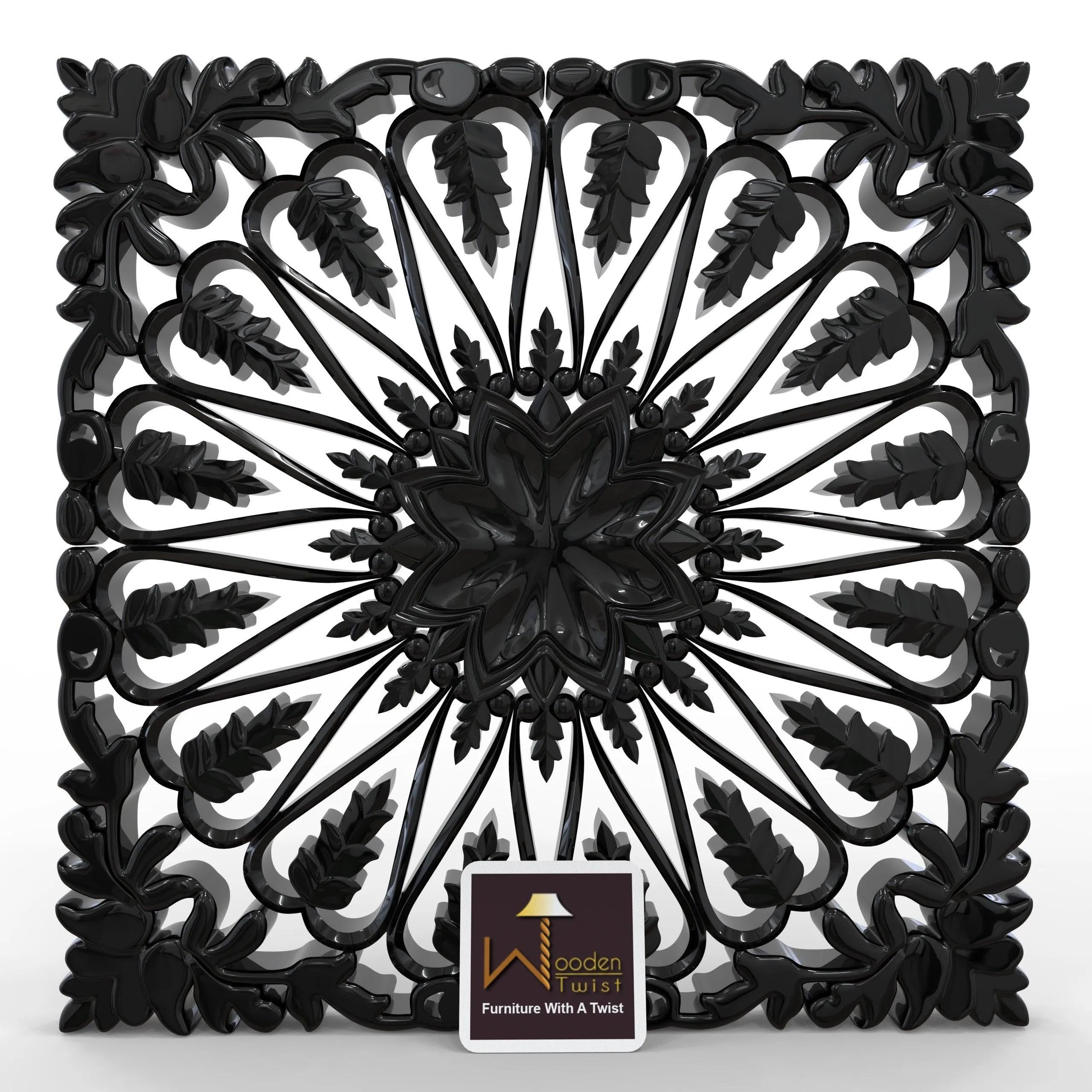 Chic Wood Hand Carved Wall Panel - Wooden Twist UAE