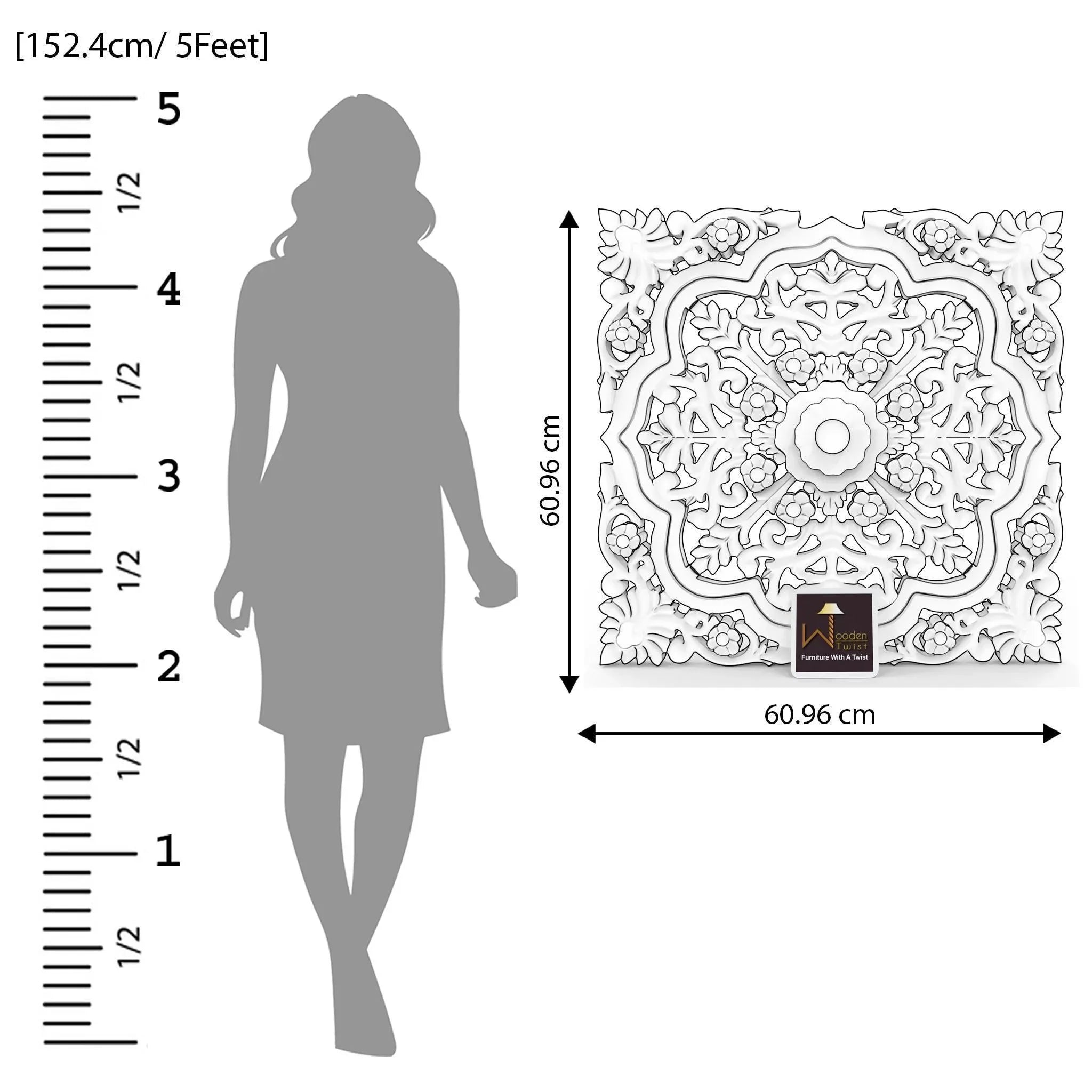 Premium Wooden Hand carved Wall Panel - Wooden Twist UAE