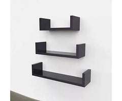 Wooden Handicraft Wall Decor Designer Wall Shelf Pack of 3 - Wooden Twist UAE