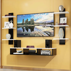 Wooden Twist Wall Mounted TV Unit, Cabinet, with TV Stand Unit Wall Shelf for Living Room - Wooden Twist UAE