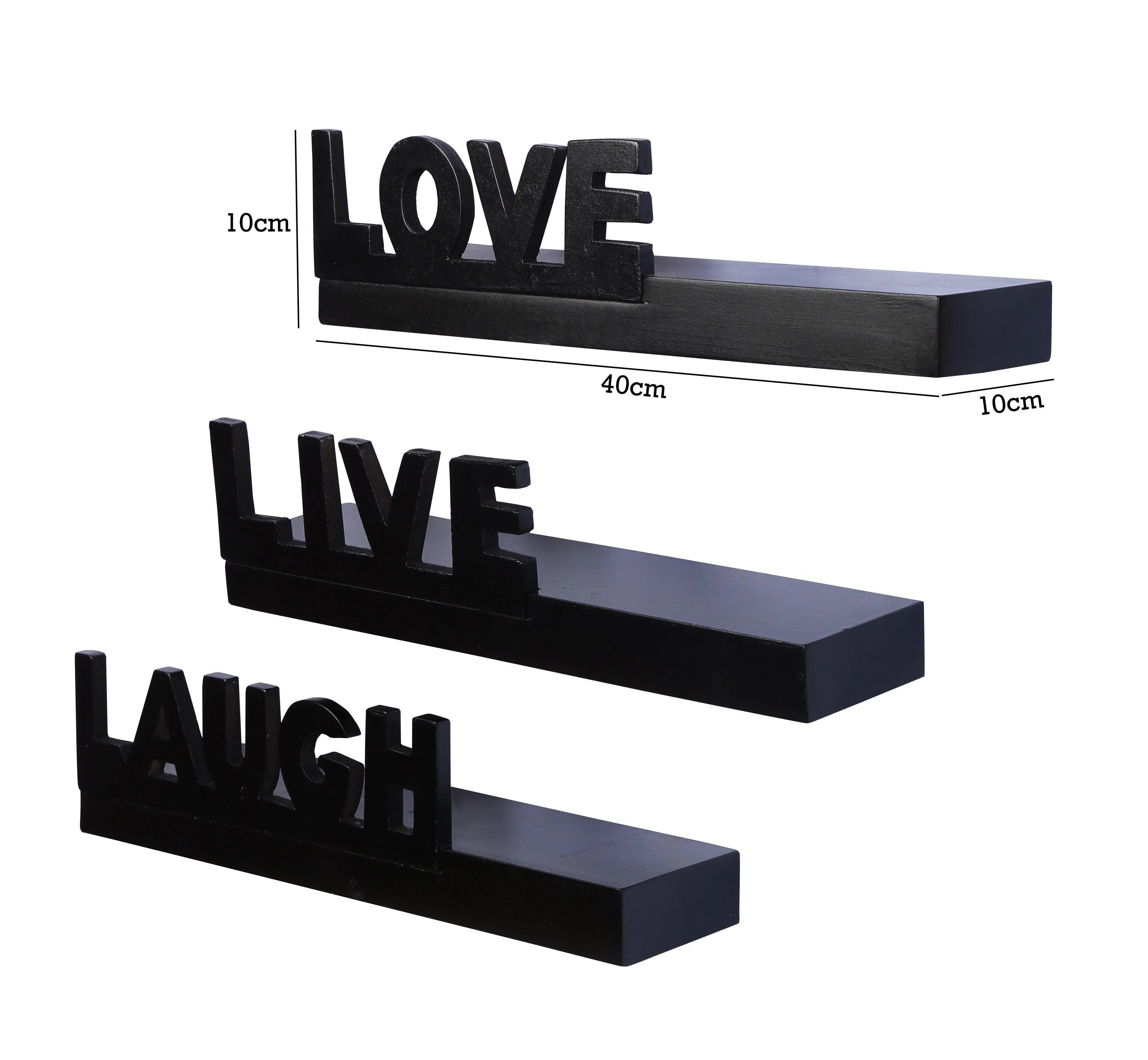 Wooden Beautiful Floating Wall Shelves (Set Of 3) - Wooden Twist UAE