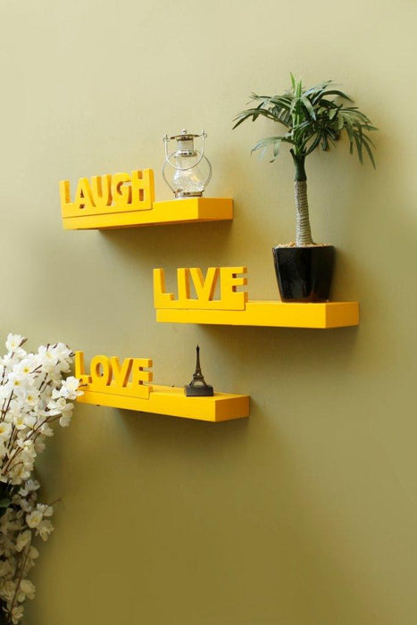 Wooden Beautiful Floating Wall Shelves (Set Of 3)
