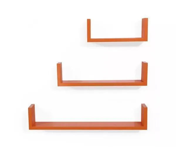 Wooden Handicraft Wall Decor Designer Wall Shelf Pack of 3 - Wooden Twist UAE