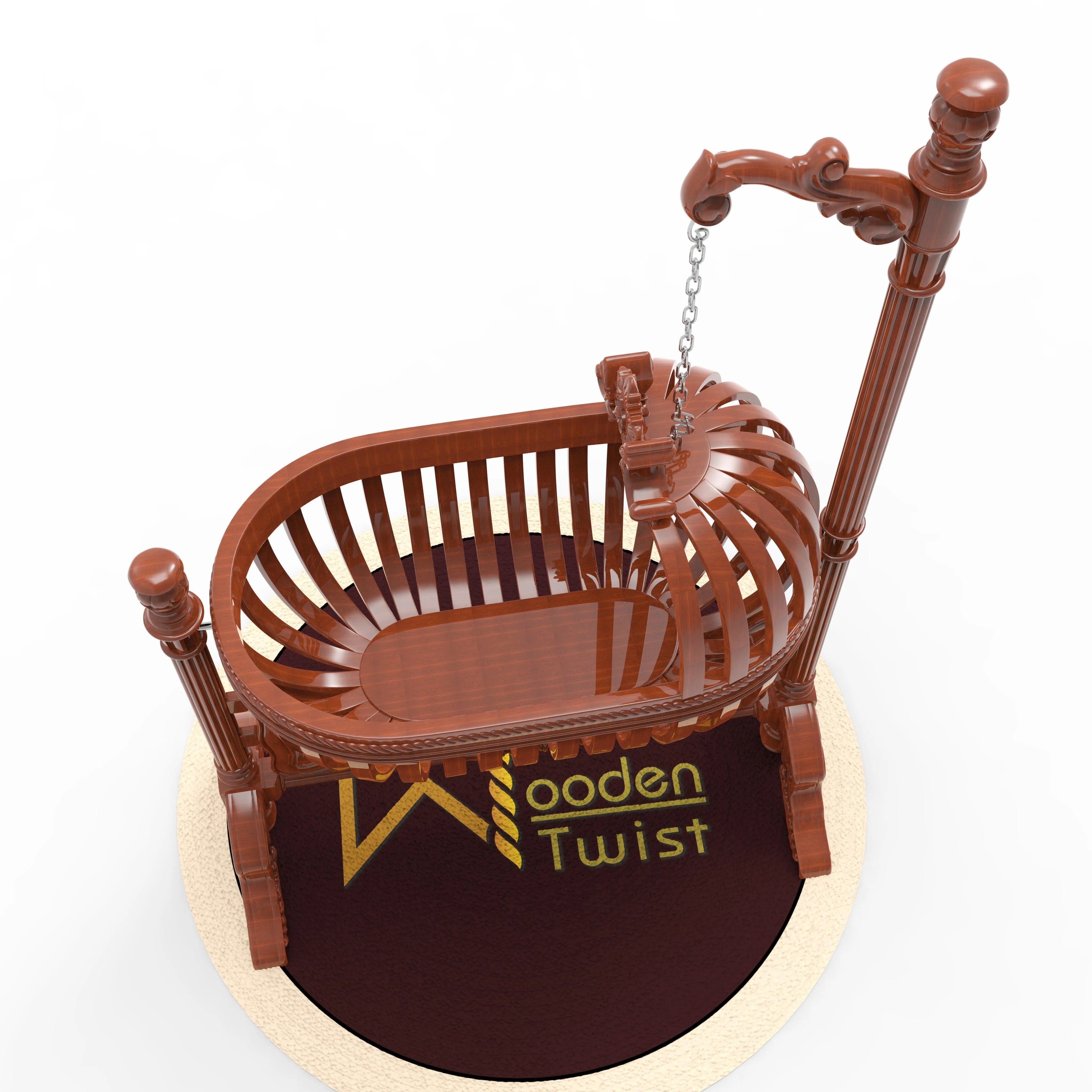 Royal Teak Wood Baby Cradle