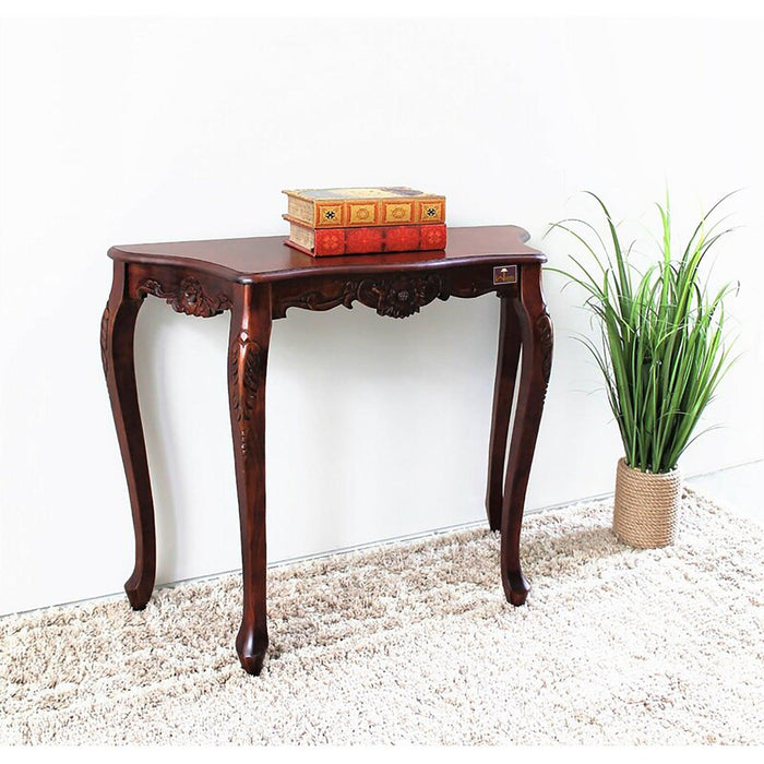 Wooden Hand Carved Beautiful Design Decor Royal Console Table (Teak Wood)