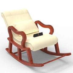 Recliner Wooden Rocking Chair with Footrest - Wooden Twist UAE