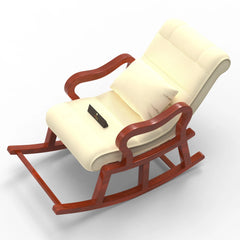 Recliner Wooden Rocking Chair with Footrest - Wooden Twist UAE