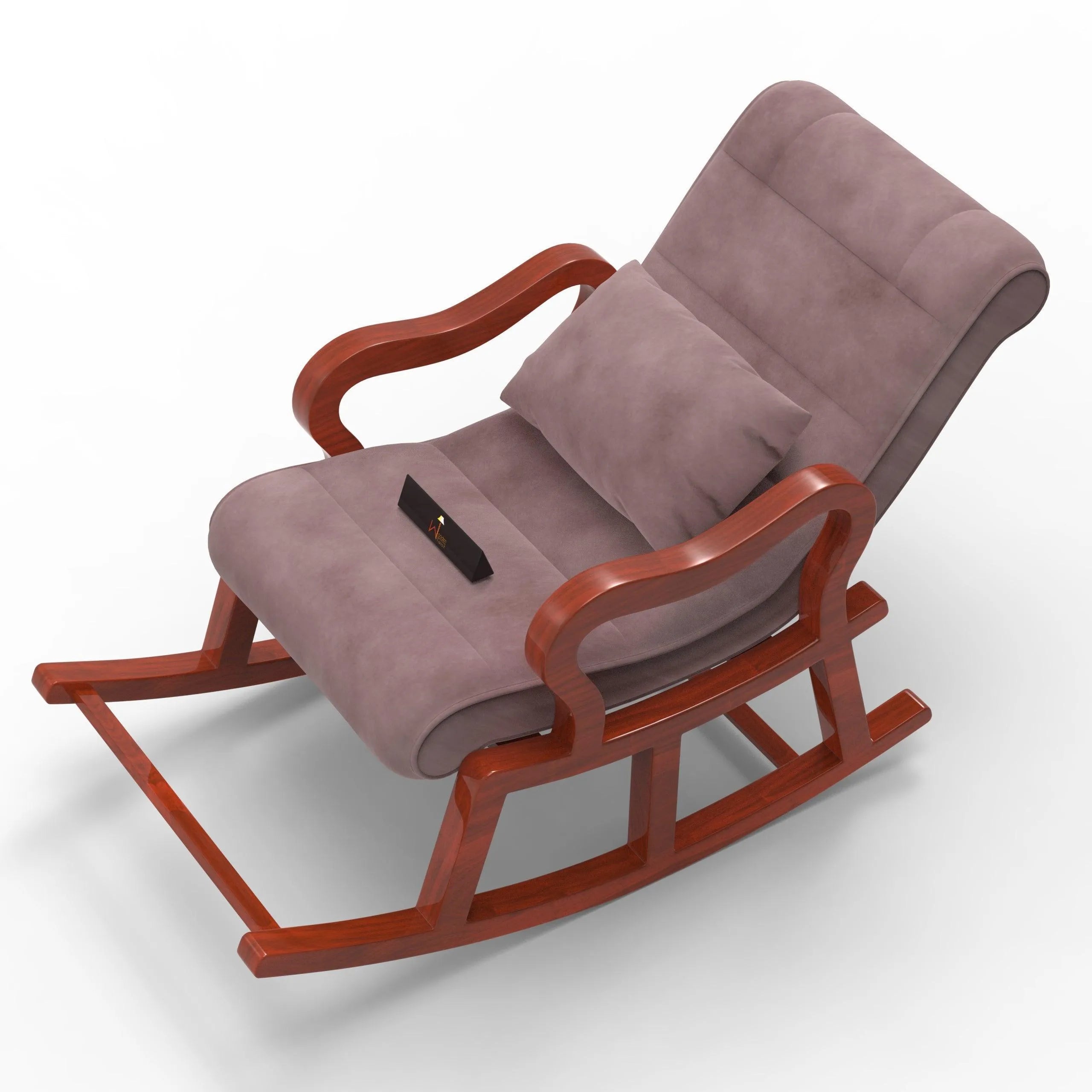 Recliner Wooden Rocking Chair with Footrest - Wooden Twist UAE