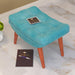 Stool for Living Room Soft Fabric Comfortable Cushion Ottoman Footrest - Wooden Twist UAE