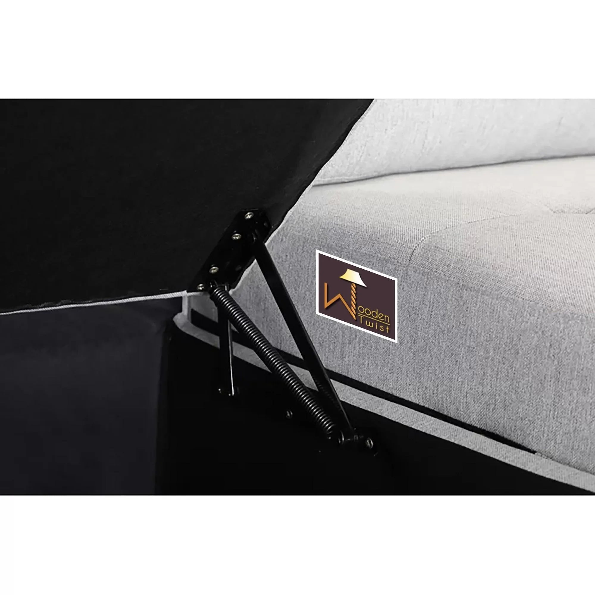 Modern 5 Seater L-Shape Sofa Cum Bed with Comfort Cushion - Wooden Twist UAE