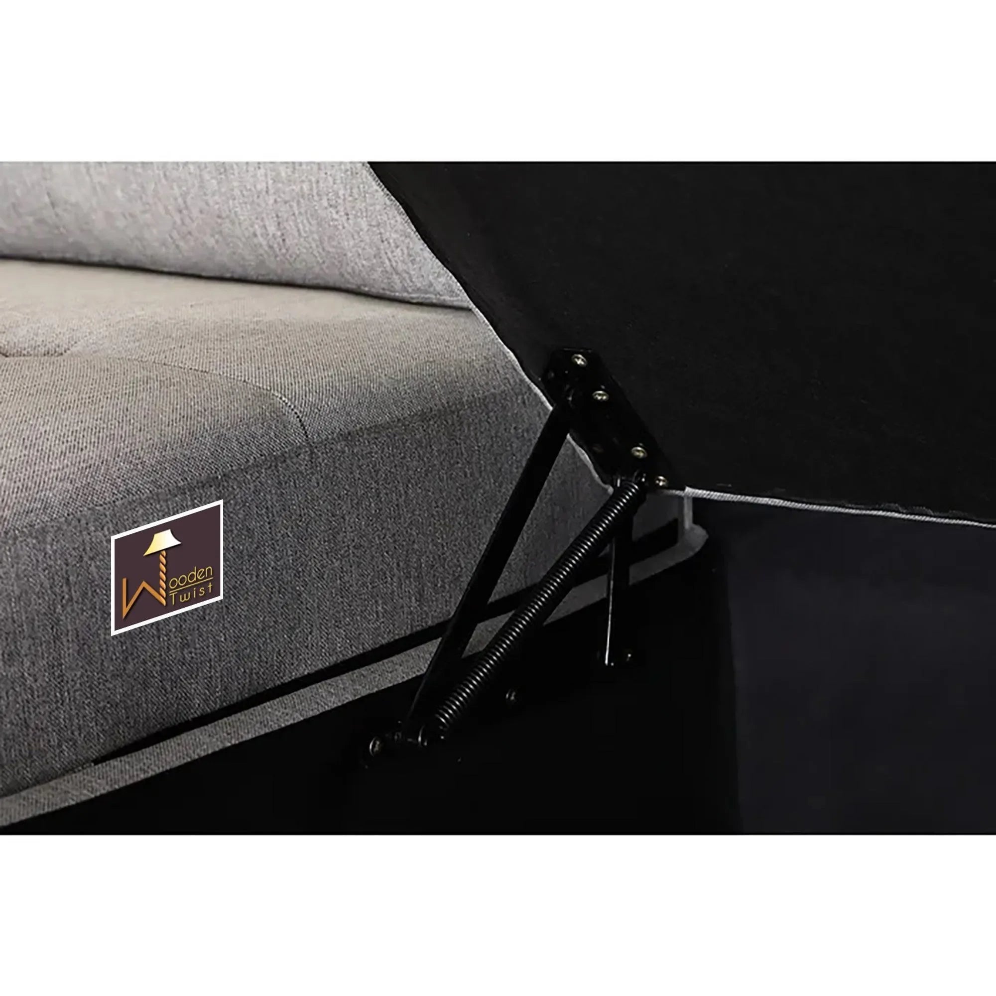 Modern 5 Seater L-Shape Sofa Cum Bed with Comfort Cushion - Wooden Twist UAE