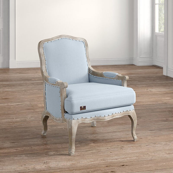 Wooden Bransford Arm Chair (Light Blue)