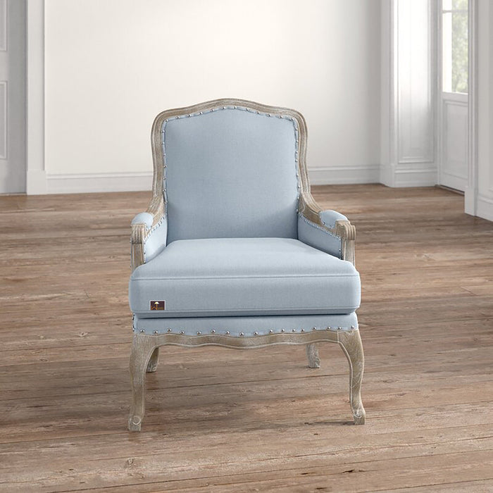 Wooden Bransford Arm Chair (Light Blue)