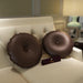 Round Pillow Cushion for Couch Chair Car Bed Comfort For Backrest Leatherette (Set of 2) - Wooden Twist UAE