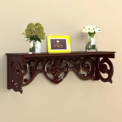 Wooden Wall Decor Floating Wall Shelf Rack/Bracket - Wooden Twist UAE