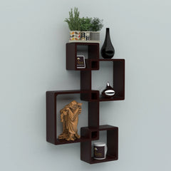 Rafuf Intersecting Floating Wall Shelves with 4 Shelves - Wooden Twist UAE