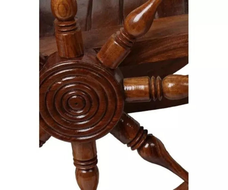 Premium Solid Teak Wood Grandpa Rocking Chair - Wooden Twist UAE