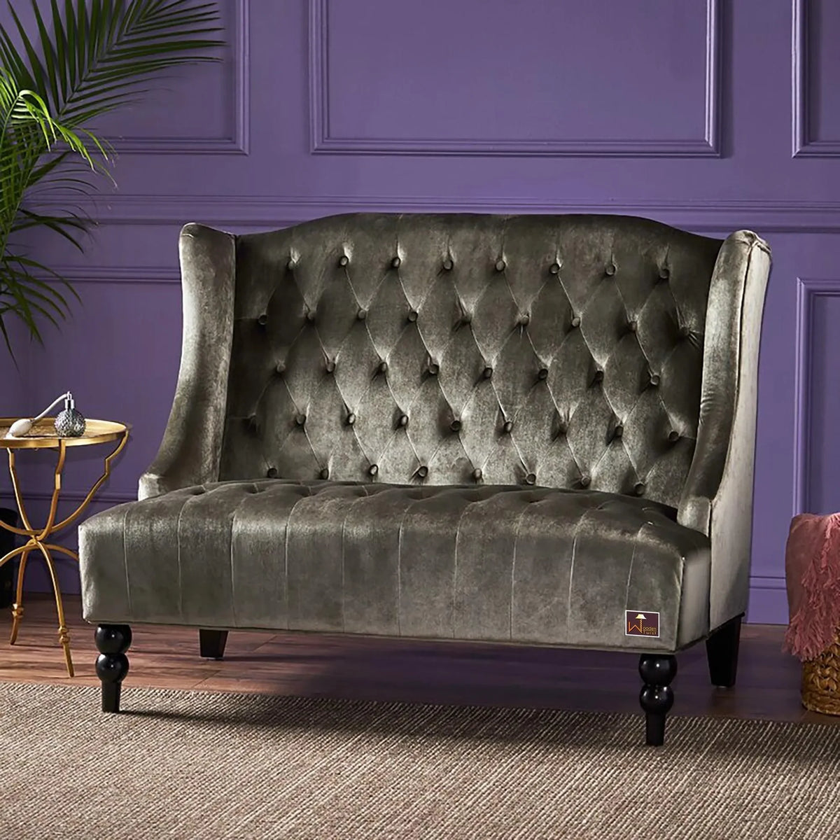 Soft Grey Velvet, Sculpted Into a Modern Bench