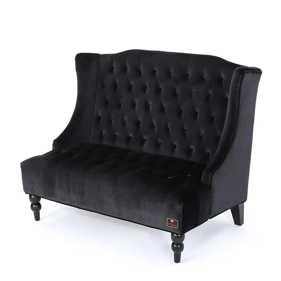 Plush Black Velvet Upholstery