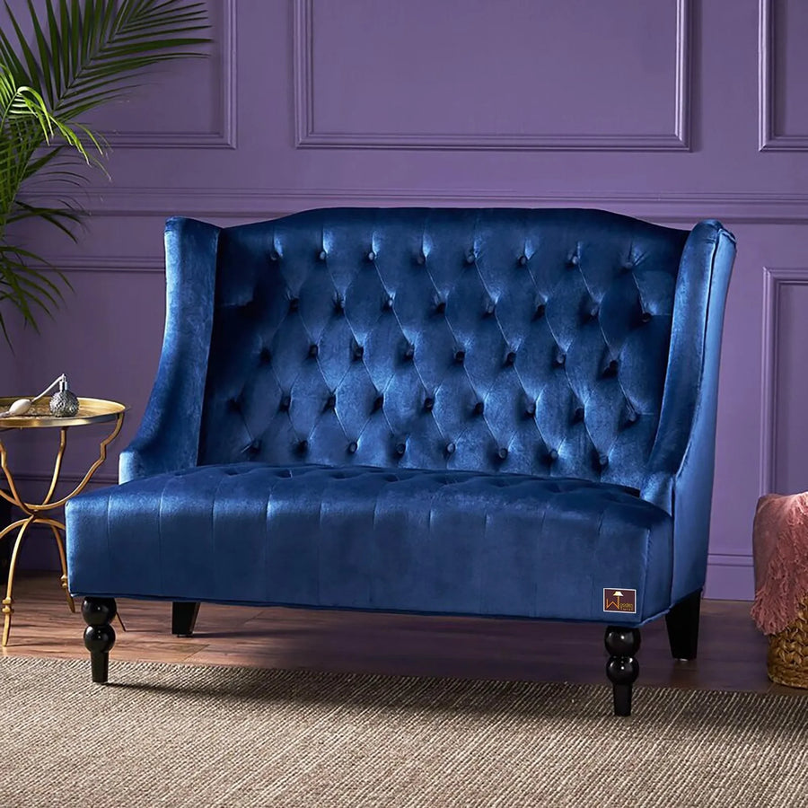 Plush Velvet Upholstery in Navy Blue