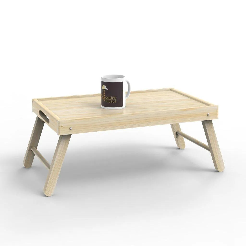 Premium Bamboo Wood Bed Table Laptop Table - Wooden Twist UAE