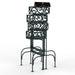 Modern Design Four-Tier Planter Stand Wrought Iron (Black) - Wooden Twist UAE