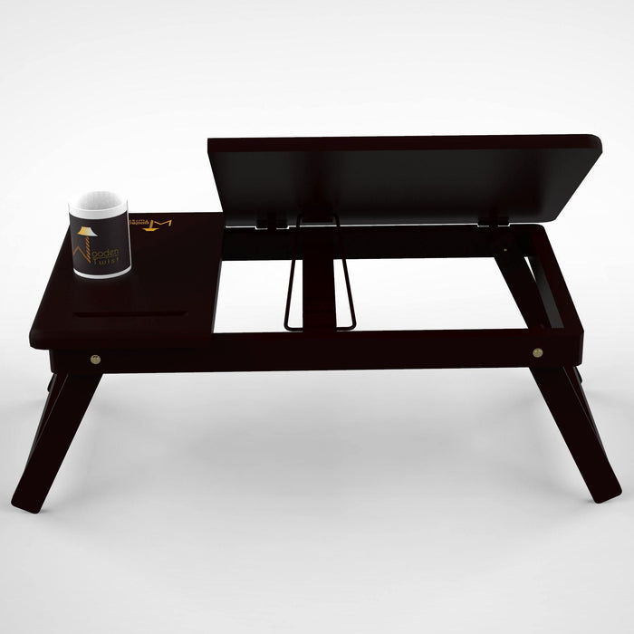 Premium Quality Wooden Laptop Table With Tablet & Mobile Holder - Wooden Twist UAE