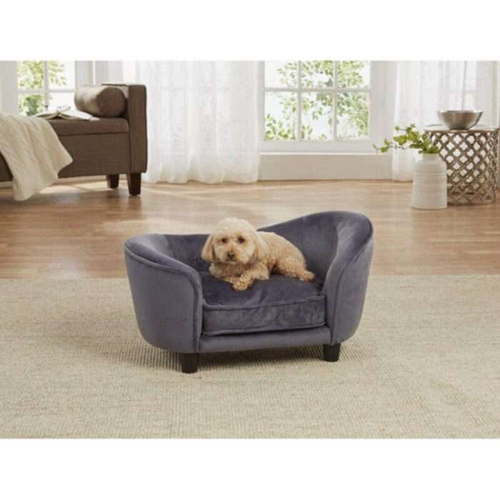 Wooden Connie Dog Sofa (Grey)