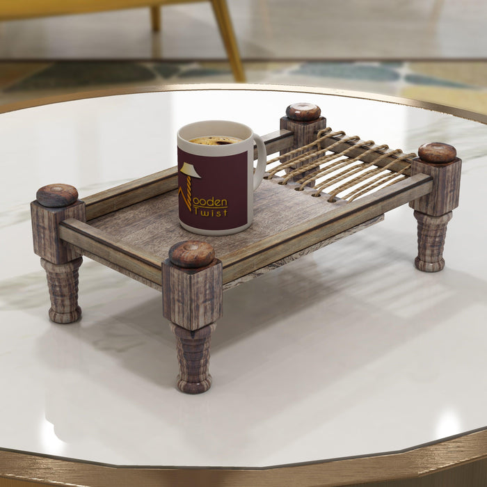 Khaat Charpai Desi Wooden Serving Platter - Wooden Twist UAE