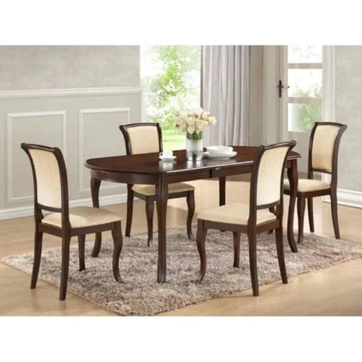 Handmade Butterfly Leaf Dining Table Set with 4 Chairs And 1 Dining Table