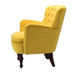 Wide Tufted Velvet Lounge Armchair (Walnut Legs) - Wooden Twist UAE