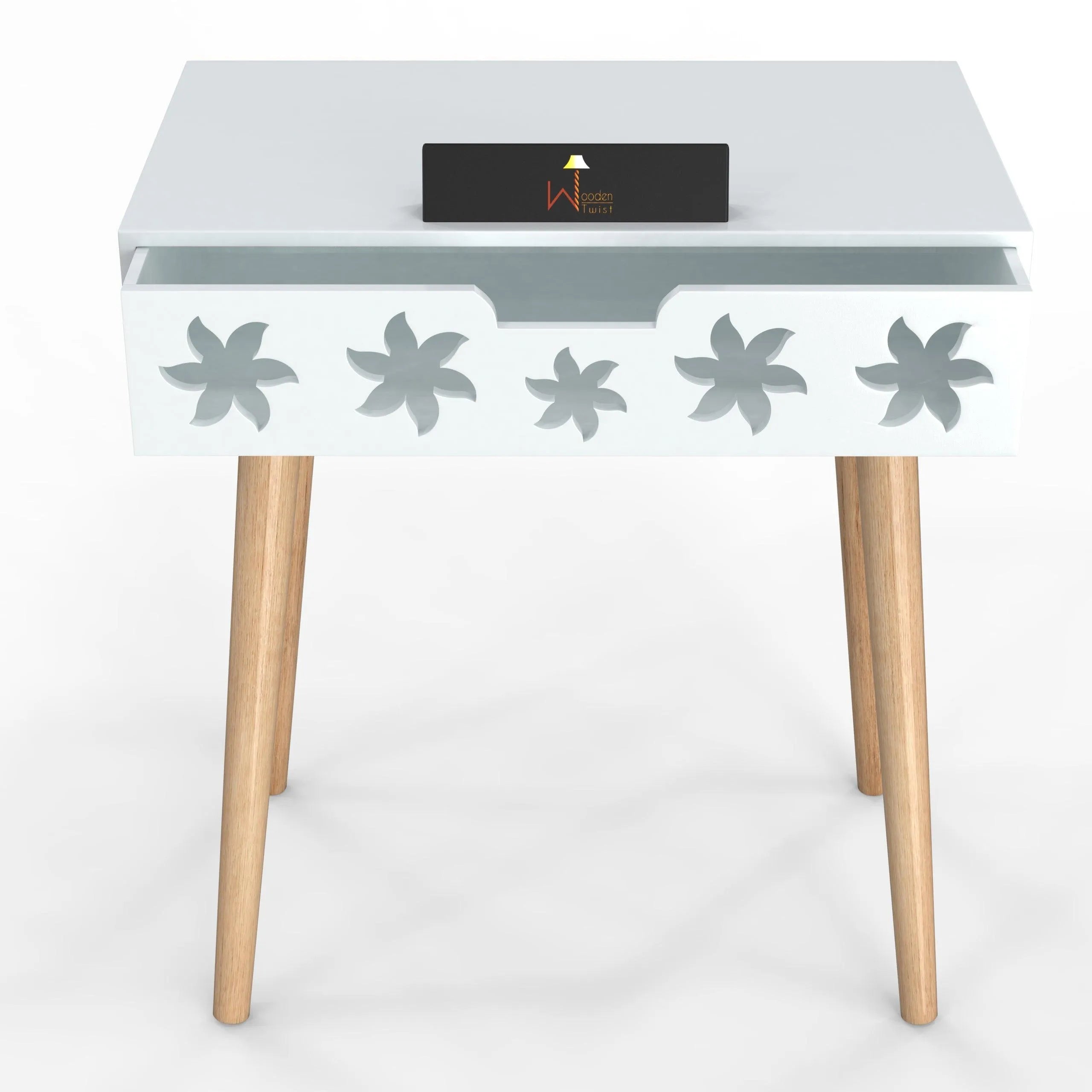 Estrella Wooden Bedside Table With Storage Drawer - Wooden Twist UAE