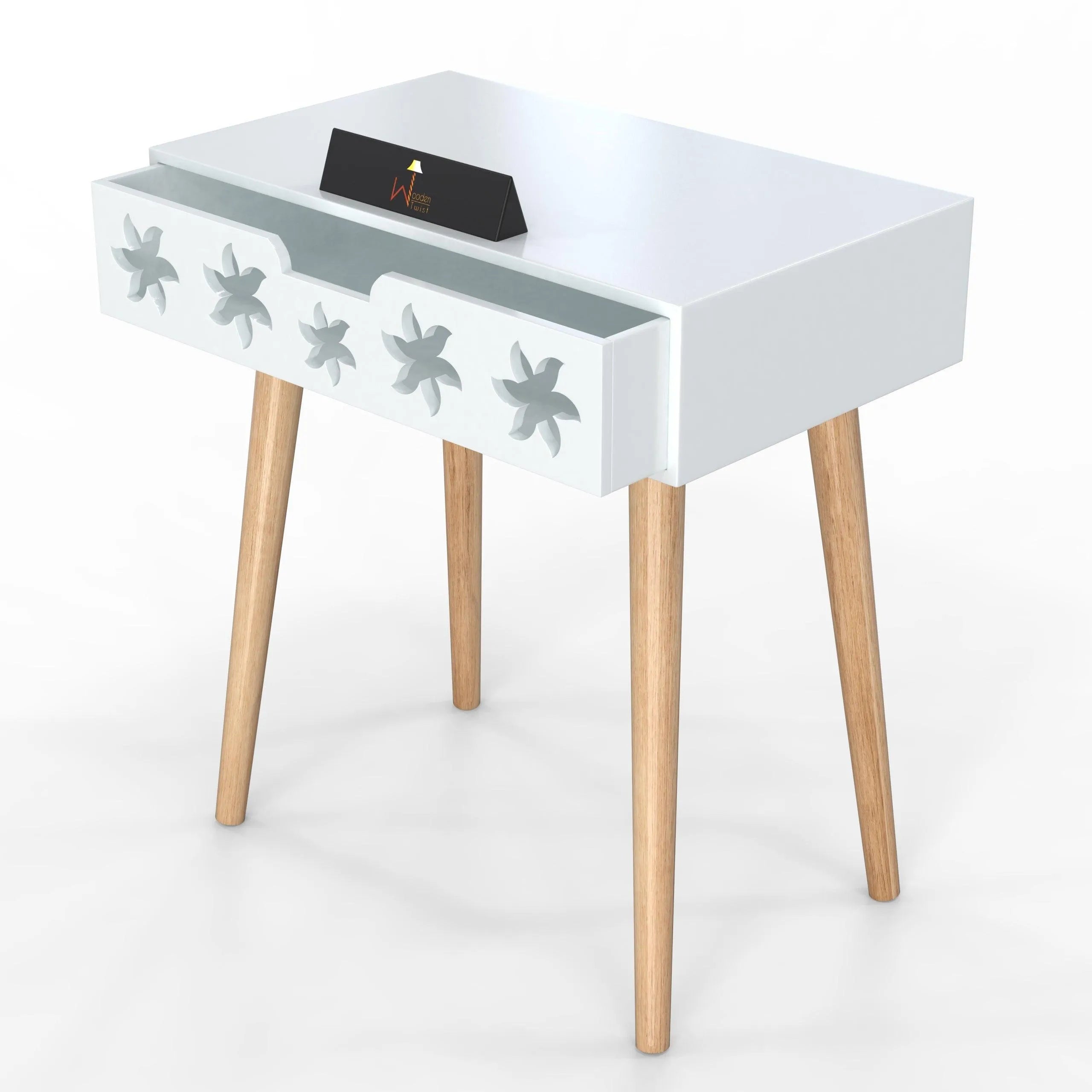 Estrella Wooden Bedside Table With Storage Drawer - Wooden Twist UAE