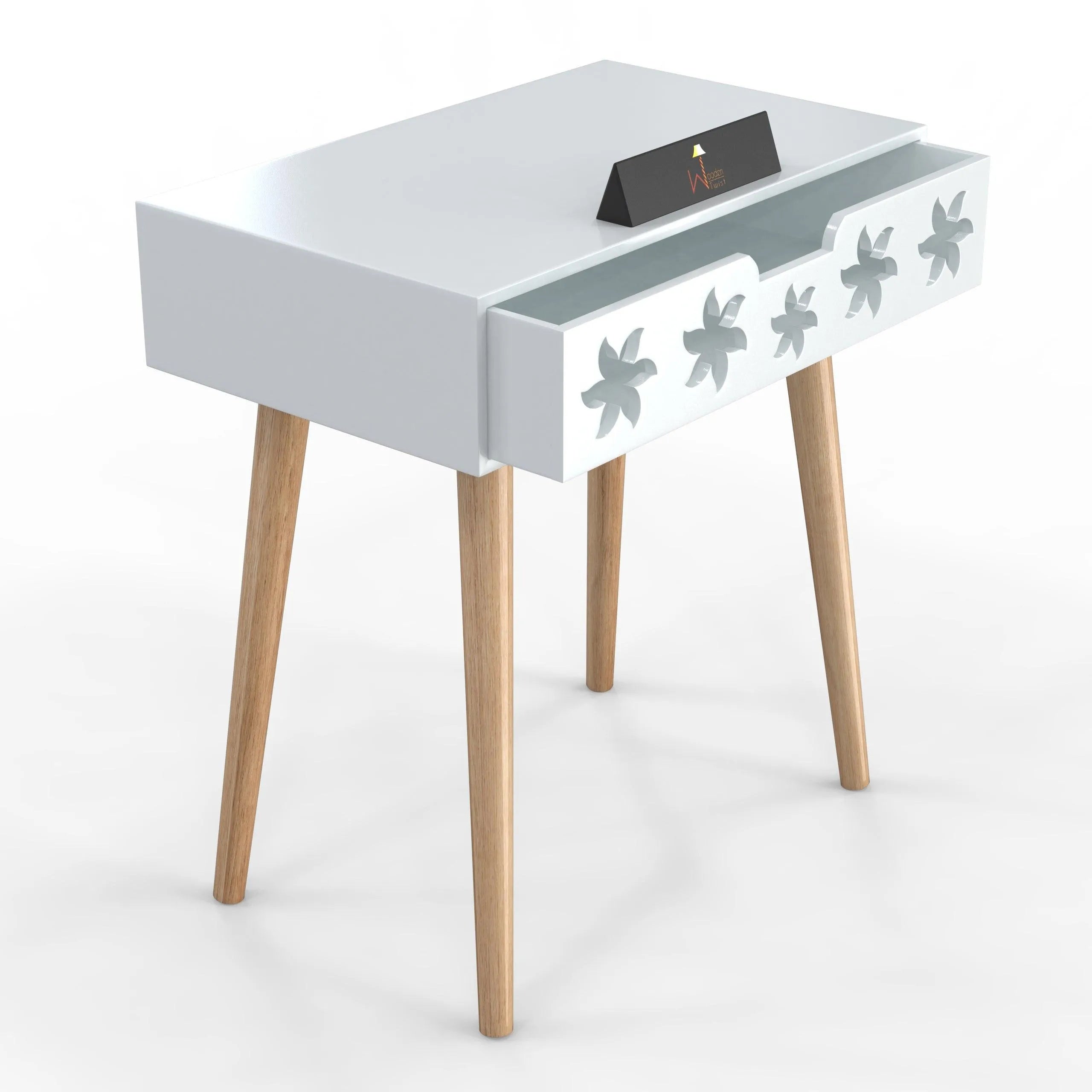 Estrella Wooden Bedside Table With Storage Drawer - Wooden Twist UAE