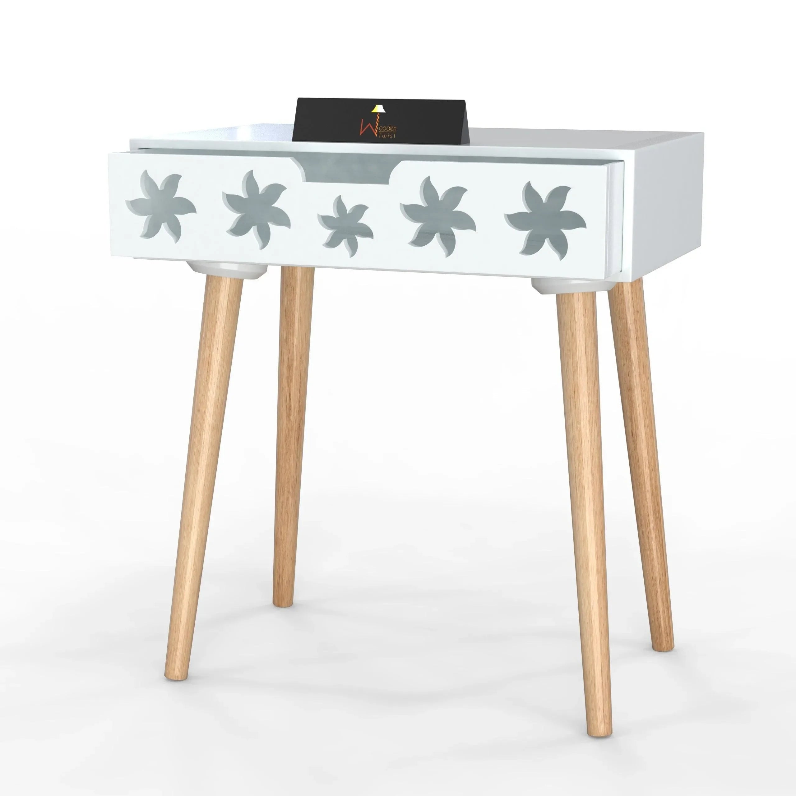 Estrella Wooden Bedside Table With Storage Drawer - Wooden Twist UAE