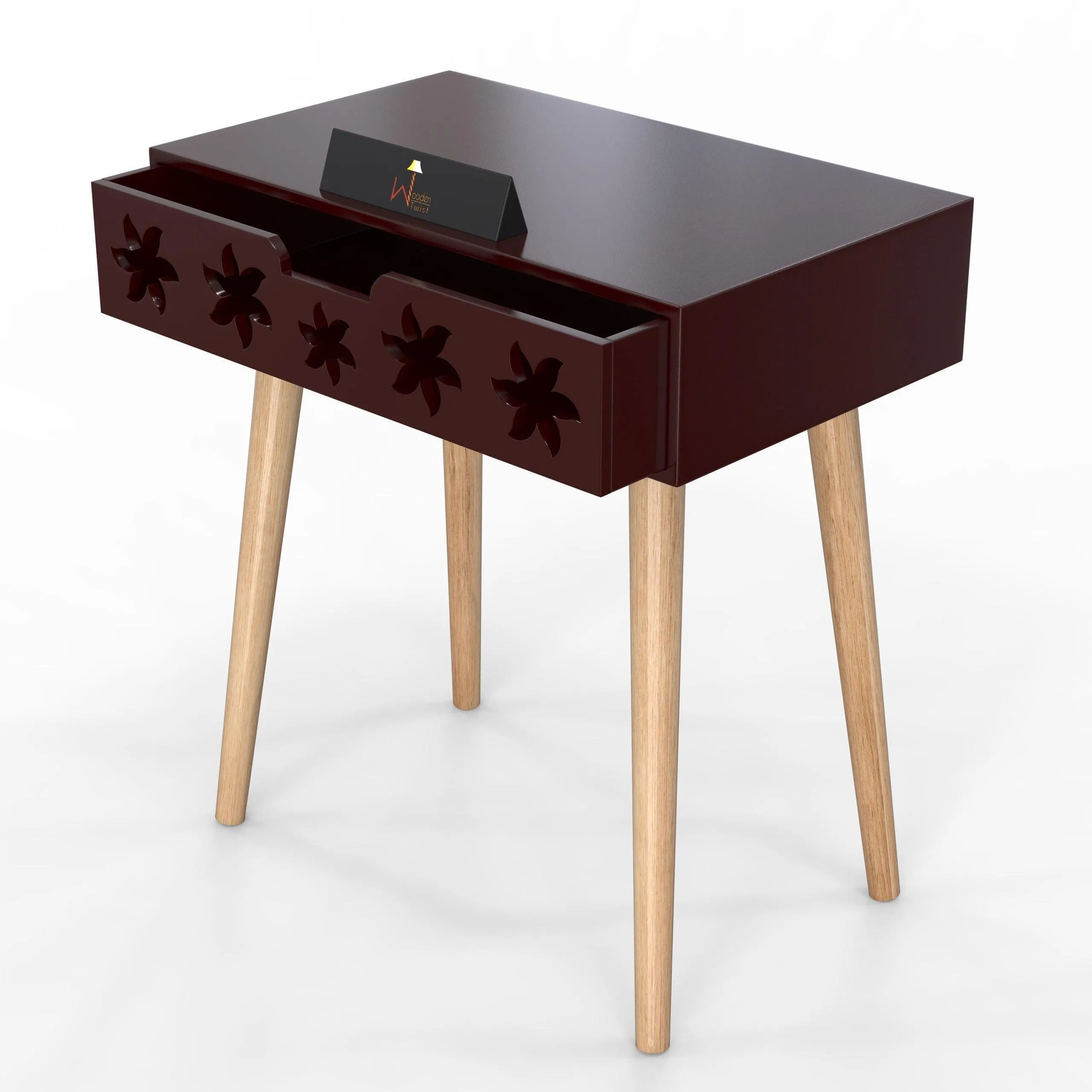 Estrella Wooden Bedside Table With Storage Drawer - Wooden Twist UAE