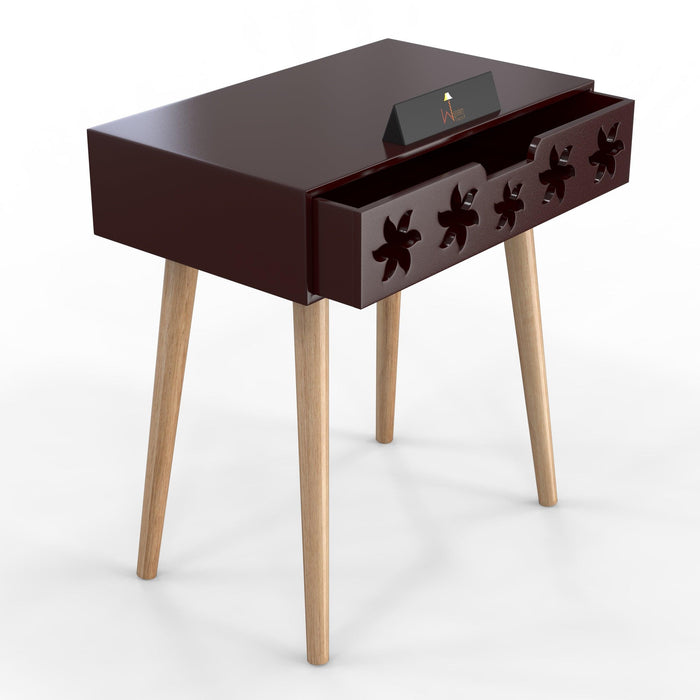 Estrella Wooden Bedside Table With Storage Drawer
