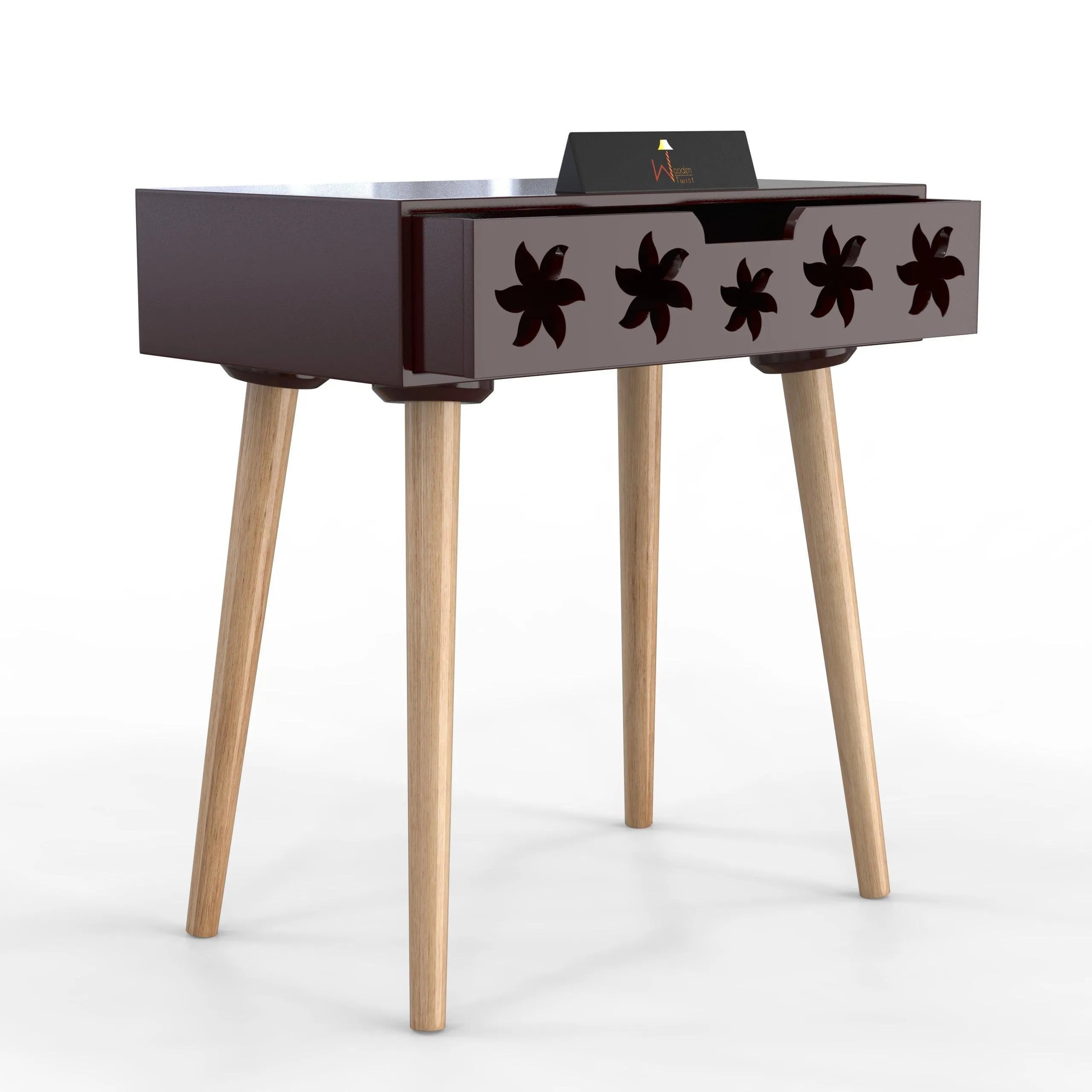 Estrella Wooden Bedside Table With Storage Drawer - Wooden Twist UAE