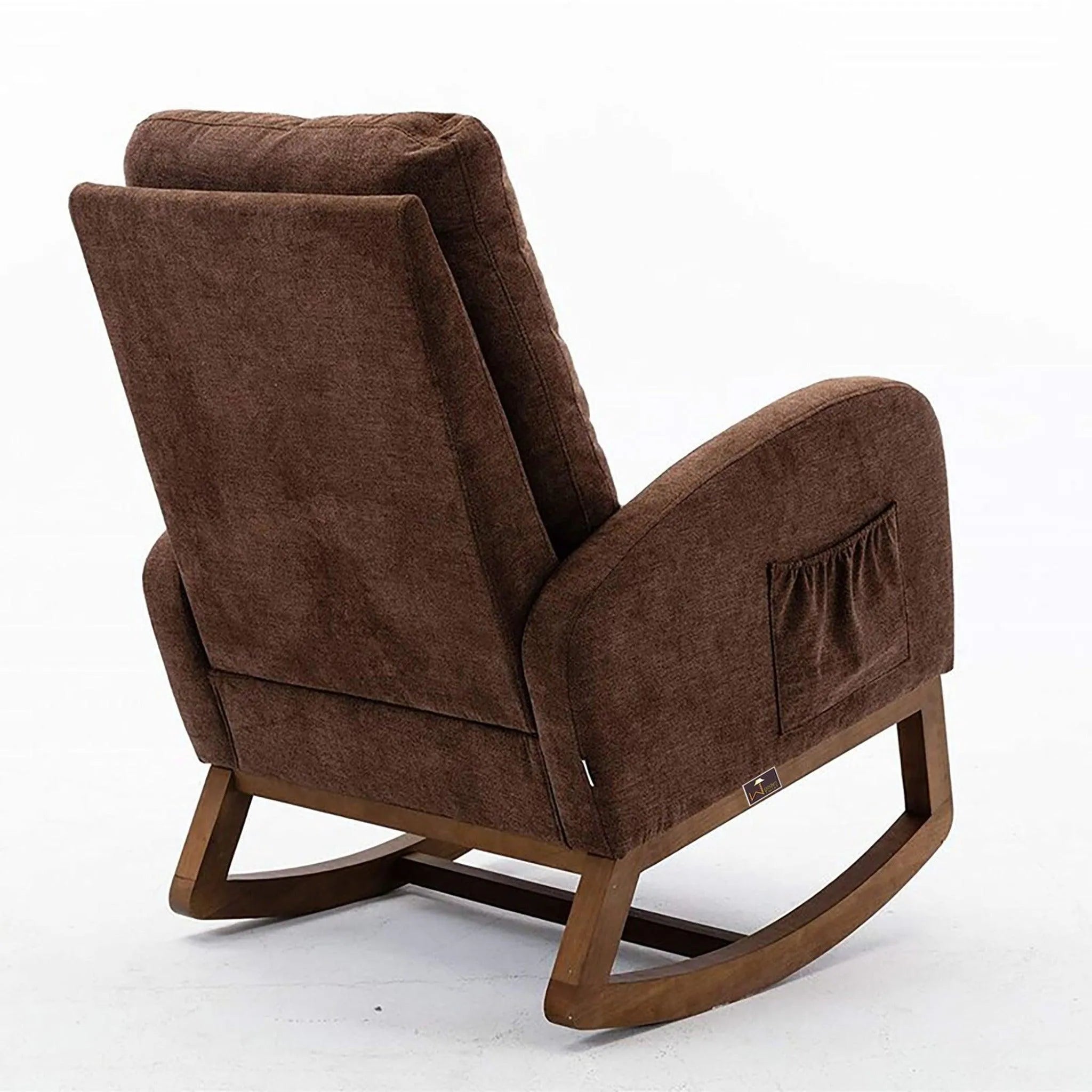 Wooden Glider Rocking Chair (Brown) - Wooden Twist UAE