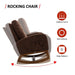 Wooden Glider Rocking Chair (Brown) - Wooden Twist UAE