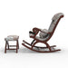 Azure Rocking Chair with Foot Rest & Pillow - Wooden Twist UAE