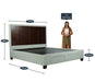 King Size Bed with Storage in Grey Color - Wooden Twist UAE