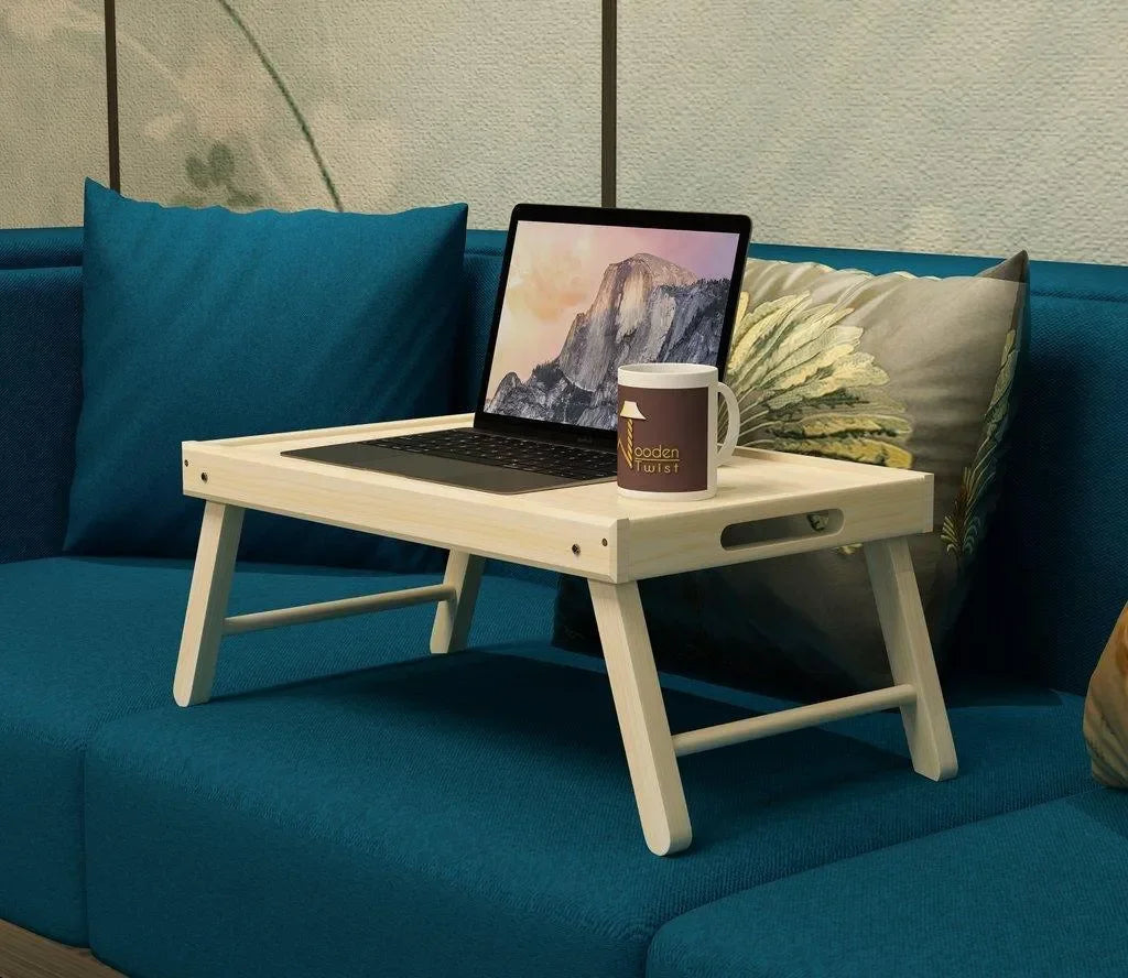 A Bamboo Table Built for Working From Bed