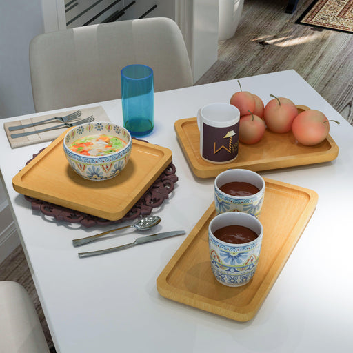 Wooden Serving Tray Plate (Set of 3) - Wooden Twist UAE